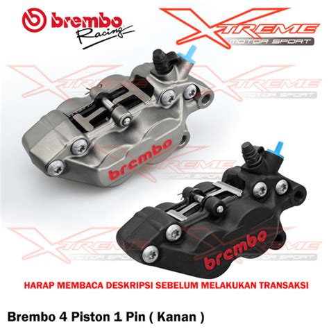 Jual Kaliper Brembo 4 Piston 1 Pin Grey Universal ORIGINAL Black