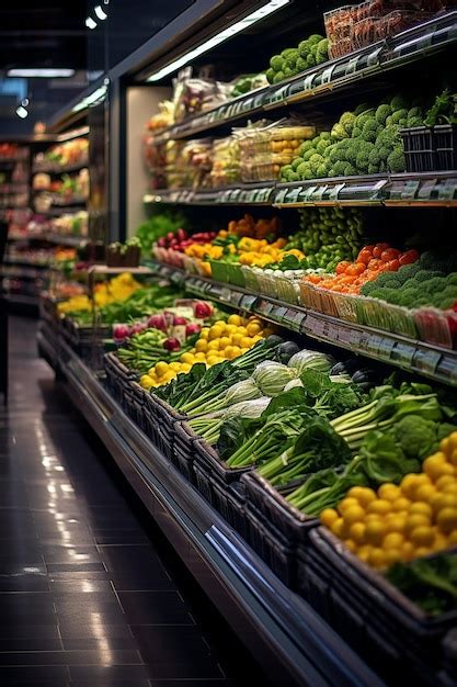 Premium Photo | Abundance of healthy food choices in supermarket aisle