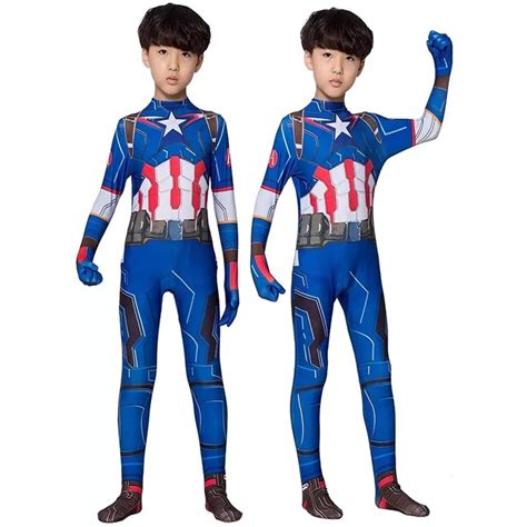 Fantasia Capitao America Cosplay Infantil Fofão Shop