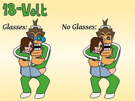 18 Volt Glasses Vs No Glasses Comparison By Karlab14 On Deviantart