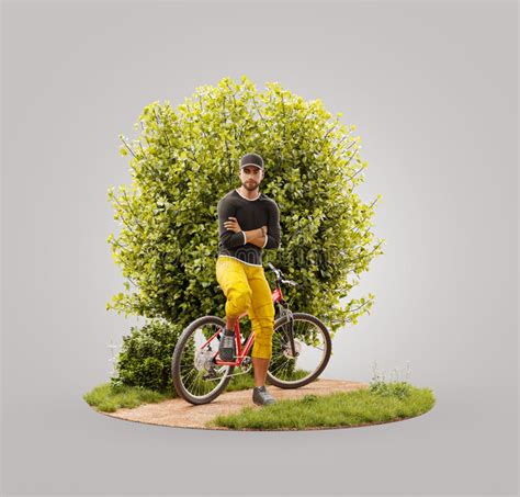 Professional Cyclist Involved In A Bike Race Polygonal Low Poly Stock