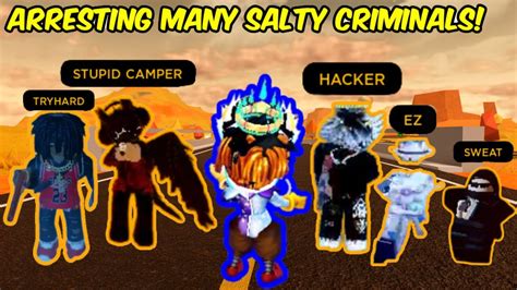 ARRESTING MANY SALTY CRIMINALS IN JAILBREAK Roblox Jailbreak YouTube