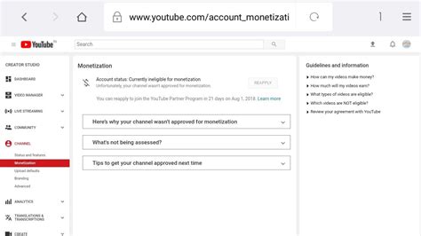 Youtube Monetization How To Reapply For Monetization Youtube Partner