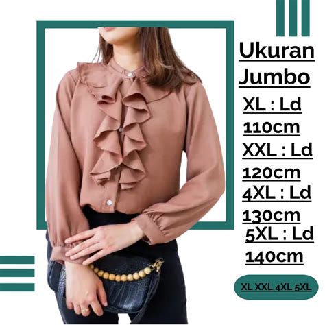 Jual Kemeja Wanita Jumbo Baju Atasan WanitaTerbaru Korean Style Atasan