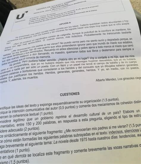 Selectividad Así ha sido el examen de Lengua Castellana y Literatura