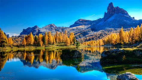 Sfondi Del Desktop Alpi Italia Lake Federa Natura Autunno Montagne