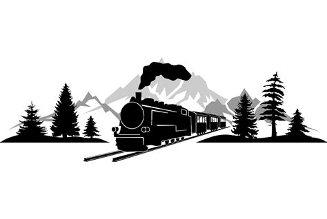 Steam Locomotive Train Silhouette Graphic By Simpline Creative Fabrica