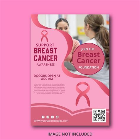 Premium Vector Breast Cancer Awareness Poster Template Flyer Design