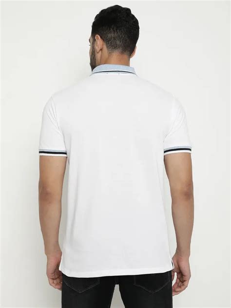 Contrast Collar Polo T Shirt