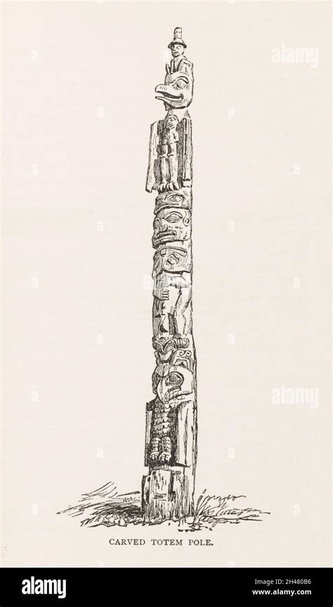 Carved Totem Pole Stock Photo Alamy