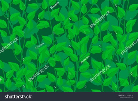 Green Tropical Leaves Patterned Background Vector Stock Vector Royalty