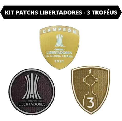 Kit Patch Campeão Libertadores 2021 Palmeiras Tri Campeão