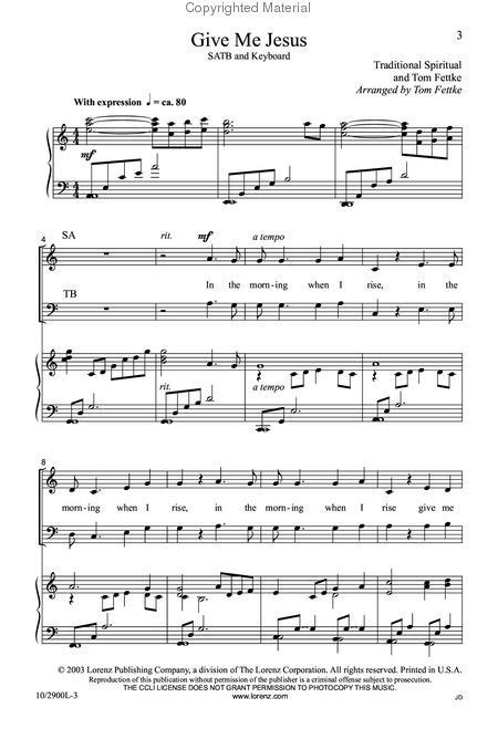 Give Me Jesus Sheet Music By Thomas Fettke | Sheet music, Piano sheet ...