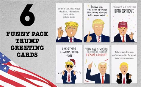 Amazon.com : 6 Donald Trump Greeting Cards – Huge 5 x 7 All Occasion ...