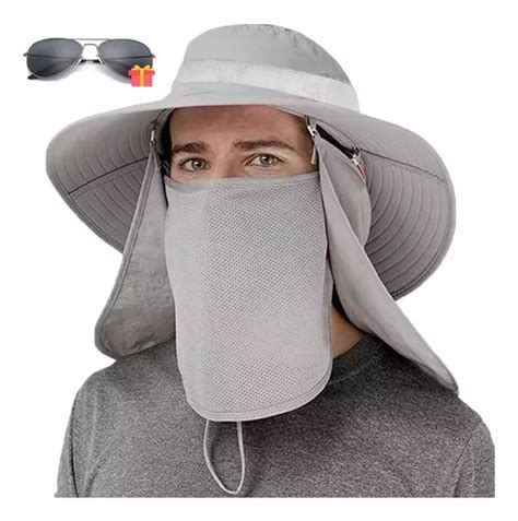 Sombrero Para El Sol Con Proteccion Para Cara Y Cuello Pcs Env O Gratis