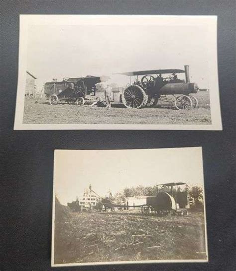 Vintage Steam Engine W Thresher Photos Aumann Auctions Inc