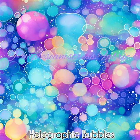 Holographic Bubbles Purpleseamstress Fabric