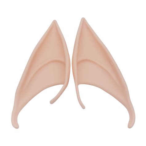 Hevirgo 1pair Elf Ears High Simulation Flexible Pointed Tip Luminous