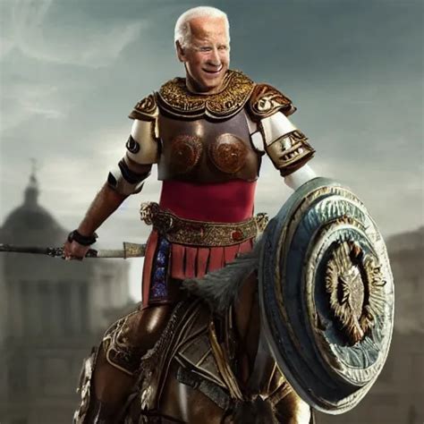 Joe Biden As A Roman Gladiator Stable Diffusion