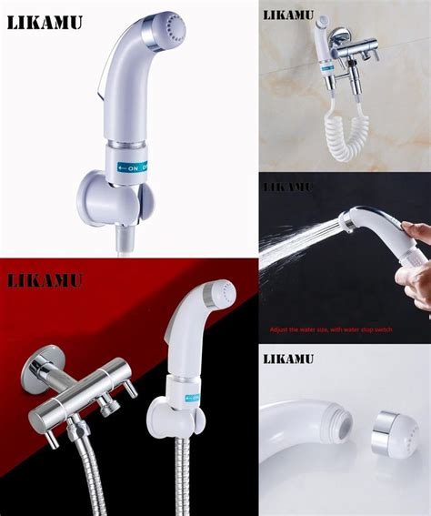 [visit To Buy] Brass Women Hand Held Bidet Shower Set Toilet Jet Cleaner Portable Bidet High