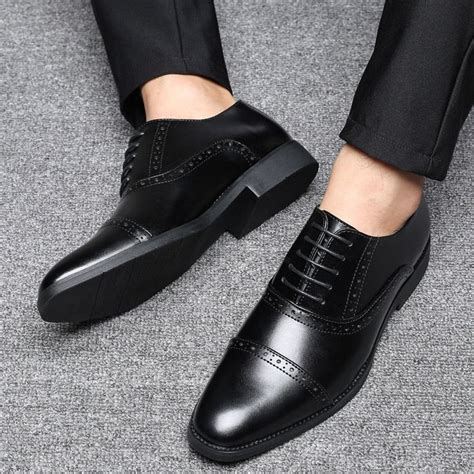 Formal Shoes High Quality Breathable PU Leather Personality Men ...