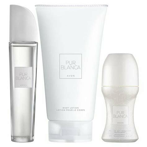 Avon Pur Blanca Set Edt Spray Body Lotion 150 Ml And Deo Roll On 50 Ml New