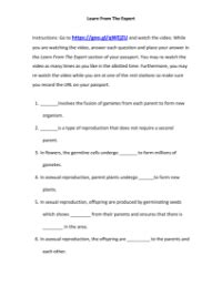 Plant Sexual And Asexual Reproduction Word Search Science 6th Grade