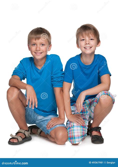 Young Boys Sit Together Stock Image Image Of Cute Person 49367981