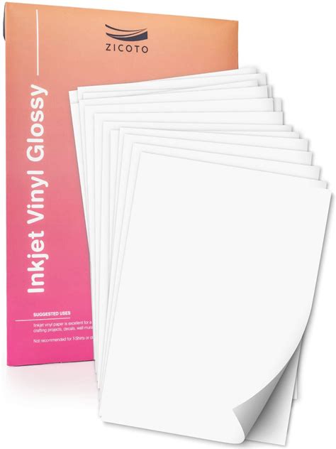 Laser Printable Vinyl Sticker Paper