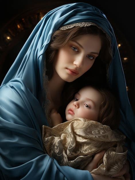 Premium AI Image Icon Mother Of God In The Catholic Religion Madonna