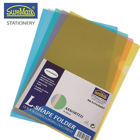 Suremark Prolite L Shape Folder A4 Size Packet Of 12pcs Shopee