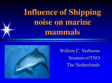 Pdf Influence Of Shipping Noise On Marine Mammals