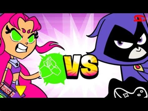 Teen Titans Go Jump Jousts Starfire Vs Raven Cn Games Youtube