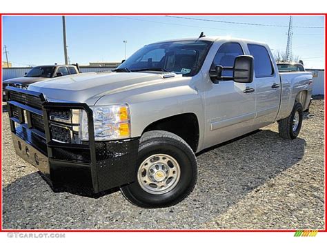 2007 Silver Birch Metallic Chevrolet Silverado 2500hd Lt Crew Cab 4x4 44088259 Photo 4