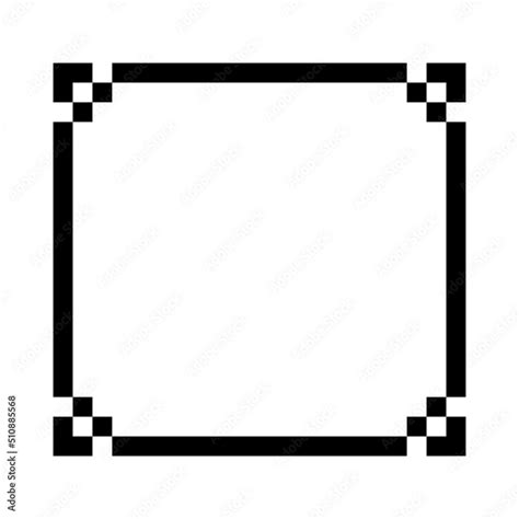 pixel square frame Stock Vector | Adobe Stock