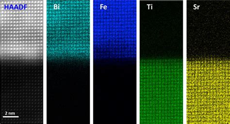 Atomic Resolution Eds Maps Across The Bifeo Srtio Interface The Eds