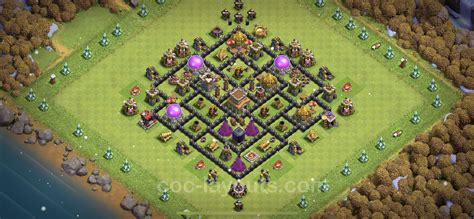 Best Anti 3 Stars Base Th8 With Link Anti Air Dragon Town Hall