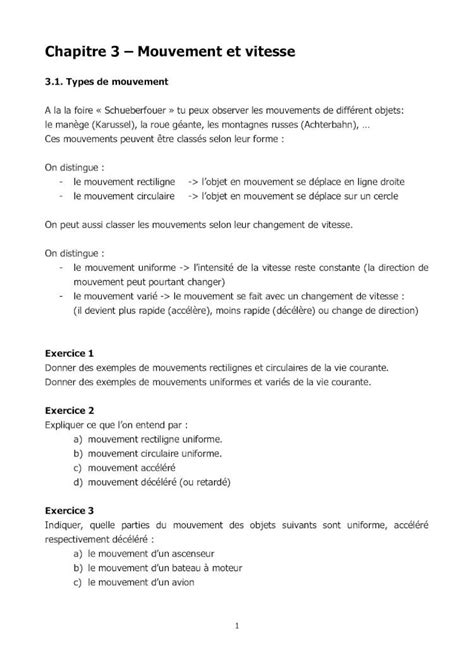 PDF Chapitre 3 Mouvement Et Vitesse DOKUMEN TIPS