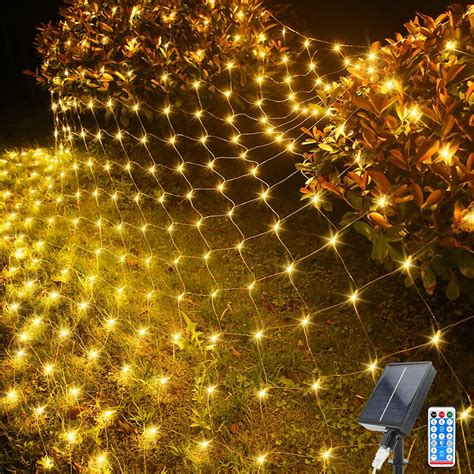 Acxilexy Solar Net Lights Outdoor Ft X Ft Leds Mesh Fairy