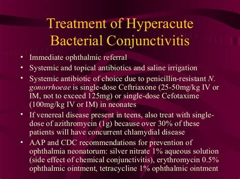 Bacterial Conjunctivitis Treatment Guidelines - slideshare