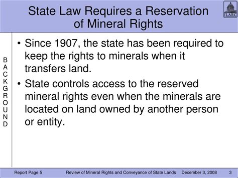 Ppt Review Of Mineral Rights And Conveyance Of State Lands Proposed