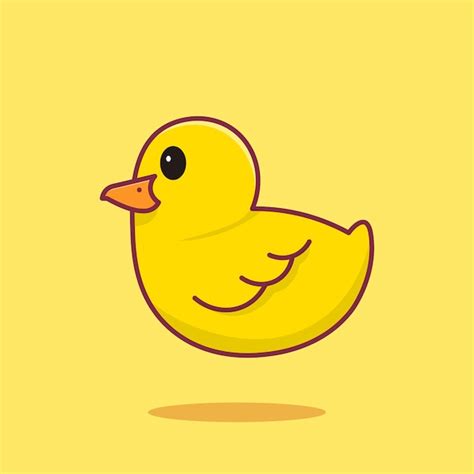 Premium Vector Rubber Duck Cartoon Illustration