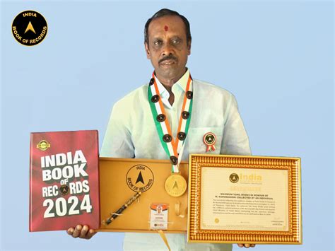 Maximum Tamil Books In Honour Of M Karunanidhi Collected By An