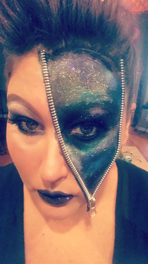 Zipper Face Makeup Halloween Zipper Face Makeup Zipper Face