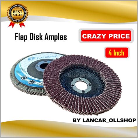 Jual Amplas Susun 4 FLAP DISC 100x16mm Gerinda Amplas Susun 4inch