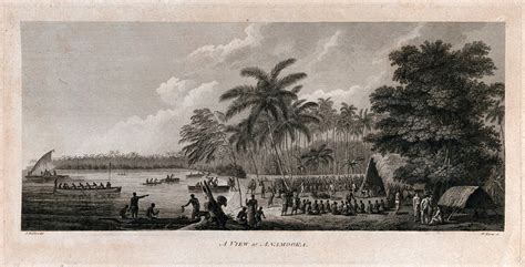 Captain Cook And His Crew Setting Up A Market On The Island Of Nomuka