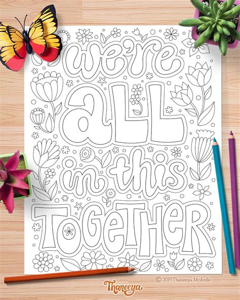 We Re All In This Together Coloring Page From Thaneeya Mcardle S Live A