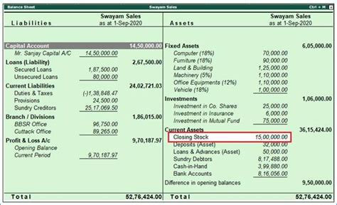 Balance Sheet Report In TallyPrime Accounting Software TallyPrime