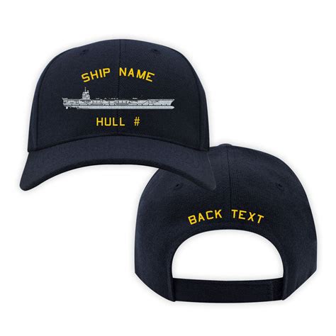 U S Navy Custom Ship Caps Navy Blue Usamm