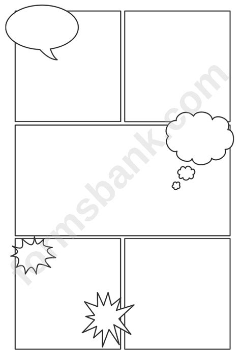 Printable Comic Book Template For Kids